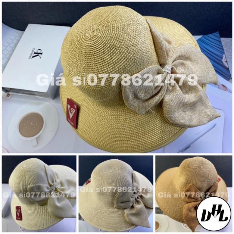 Mũ cối nơ bố cá tính du lịch đi biển thời trang