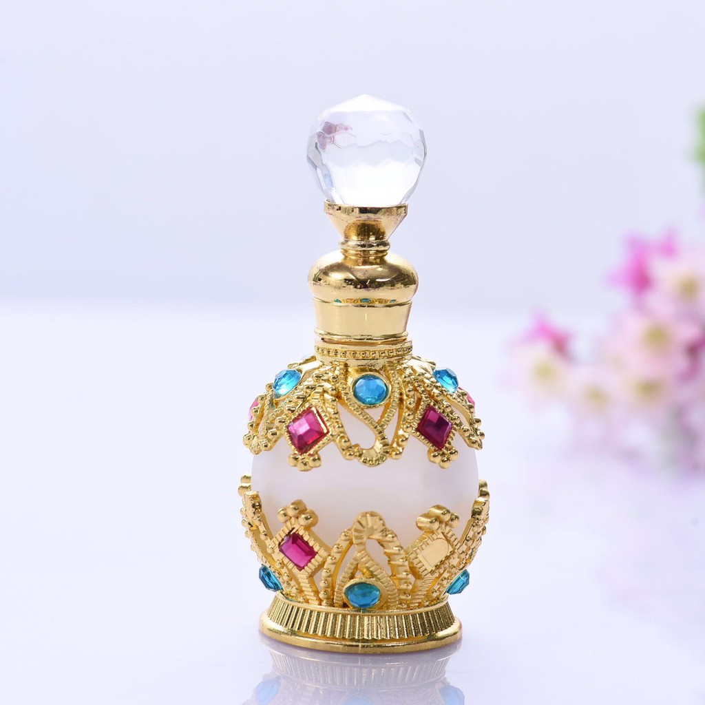 Tinh dầu nước hoa DuBai chai vương miệng đính đá 15ml thơm lâu quyến rũ - Tinh dầu dubai dạng chấm 15ml