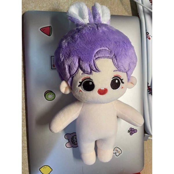 Búp bê Jaemin cỡ 20 tóc tím có tai - ảnh thật ở cuối Doll NCT
