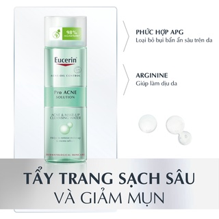 Nước tẩy trang Eucerin PROACNE  dành cho da mụn 200ml