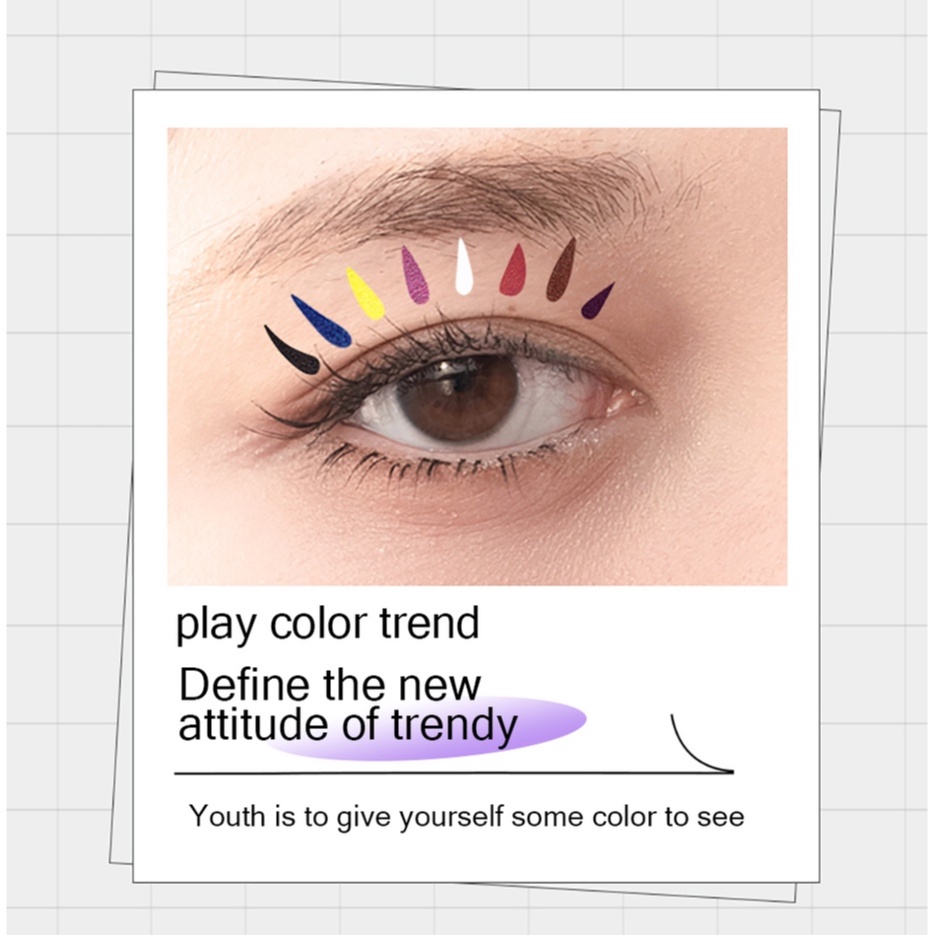 GRACEDO VIOLET FAIRY 2 đầu kẽ phấn eyeliner măt bút kẻ mắt đầu trang điểm tự nhiên nhanh khô lâu trôi và chống thấm kẻ mắt nước lâu trôi