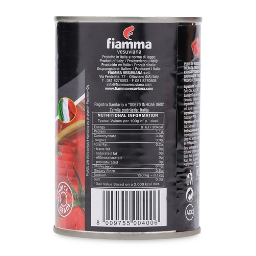 Cà chua xắt miếng FIAMMA Diced Tomatoes 400g (halal)