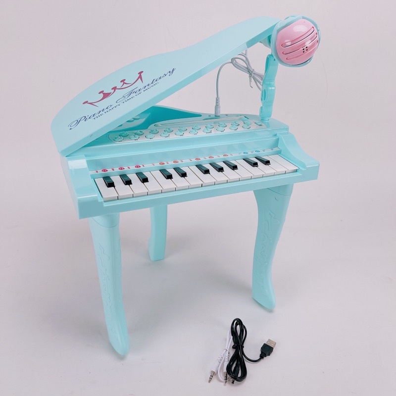 🎶NEW🎶Bộ Đồ Chơi Đàn Piano Màu Xanh Cho Bé-Đàn Phím Vui Nhộn
