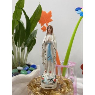 206. Đức Mẹ lộ đức 9cm gốm sứ