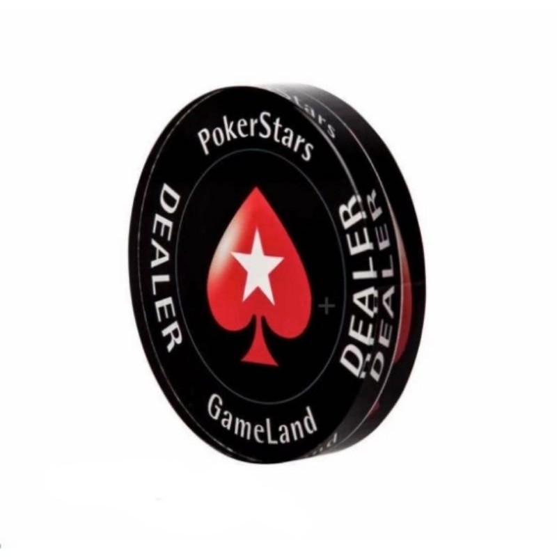 Nút Dealer PokerStar bằng Acrylic cao cấp cho Poker (có video sản phẩm)