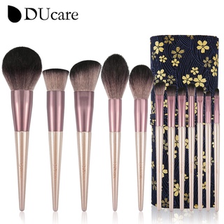 DUCARE Set 12 Cọ Trang Điểm Chuyên Nghiệp Với Hộp Đựng Bằng Sợi Tổng Hợp Cao Cấp
