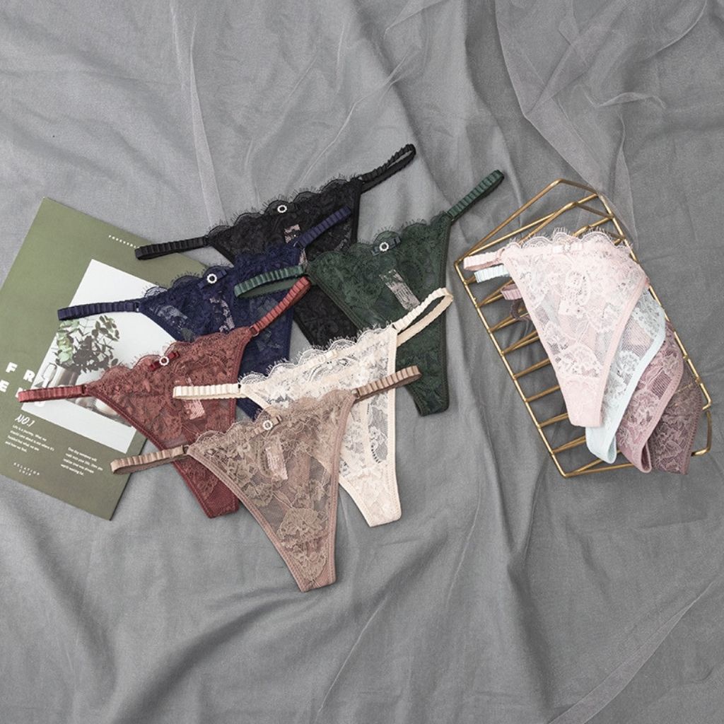 Quần lọt khe nữ ren 2 mảnh sexy, Quần chíp nữ chun hông gợi cảm LANIXA L248