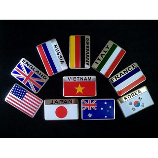 Miếng dán kim loại CỜ AUSTRALIA ( 8cm x 5cm )