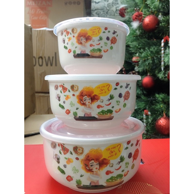 BỘ 3 THỐ SỨ CÓ NẮP HÚT CHÂN KHÔNG | BigBuy360 - bigbuy360.vn