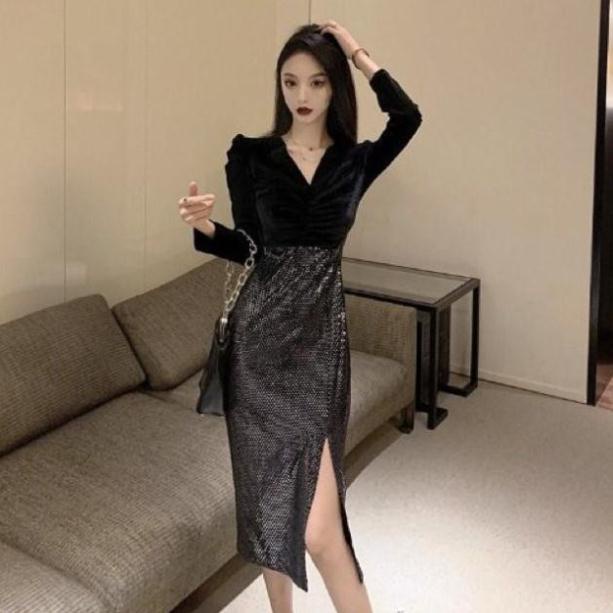 Body nhung thun kim sa