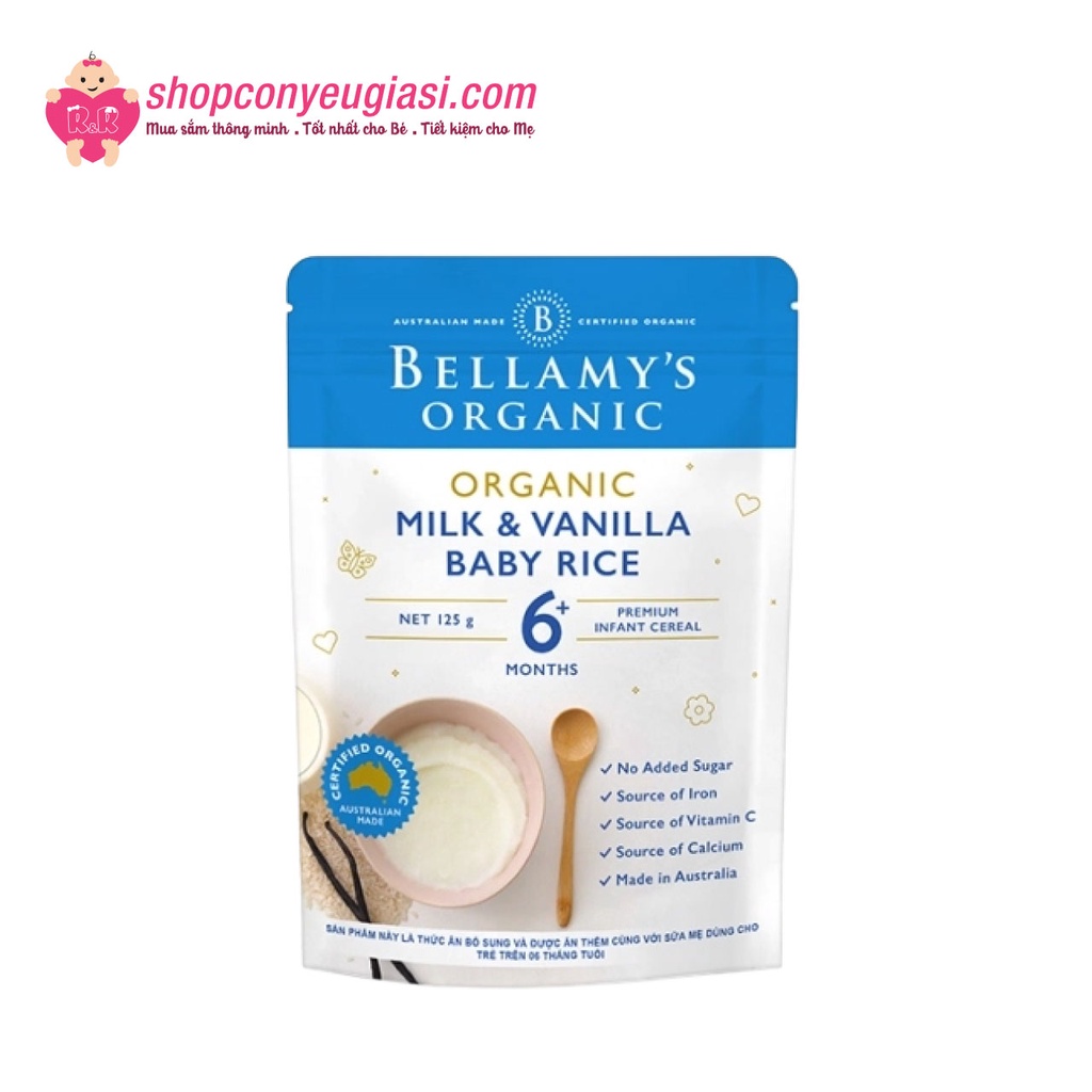 Bột Ăn Dặm Bellamy's Organic Cho Bé 6 Tháng Tuổi 125g