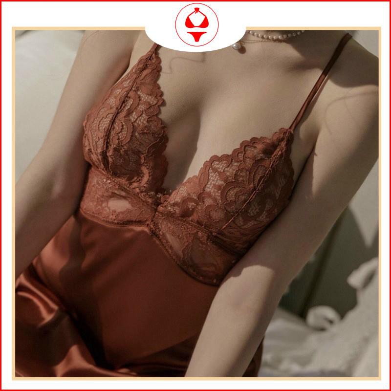 VÁY NGỦ REN ⚡ freeship ⚡VÁY HỞ LƯNG SEXY CHẤT LỤA NHẸ CAO CẤP C1278