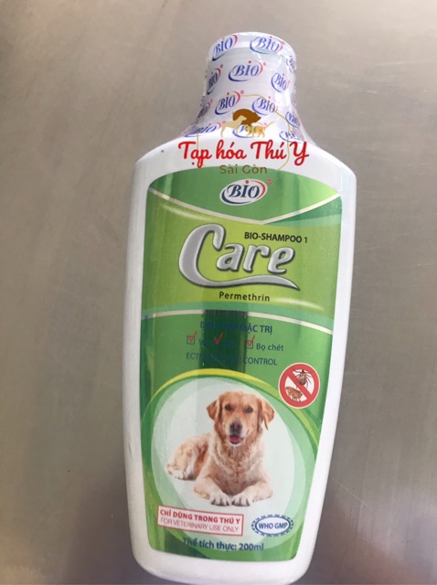 BIO CARE 200ml. SỮA TẮM TRỊ VE, RẬN, BỌ CHÉT CHO CHÓ MÈO