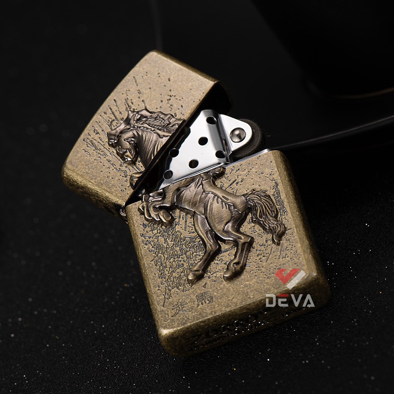 Hộp-Quẹt Zorro emblem hình ngựa Z92047 - Bật-lửa cho những người tuổi Ngựa rất đẹp để làm quà tặng