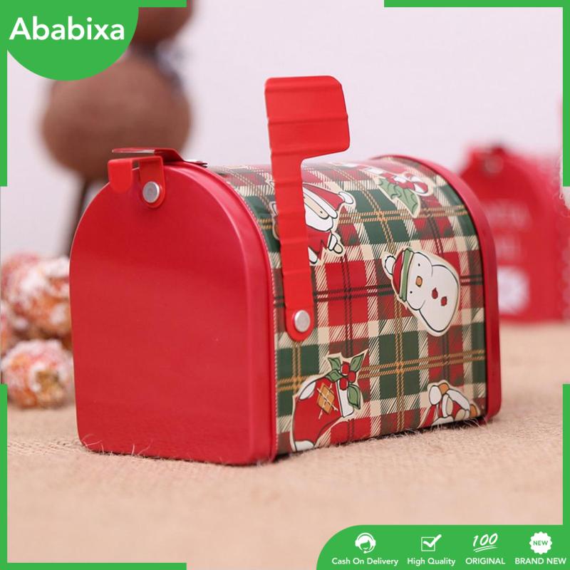 [Ababixa] Hộp Thư Trang Trí Giáng Sinh Màu Đỏ Phong Cách Anh Quốc