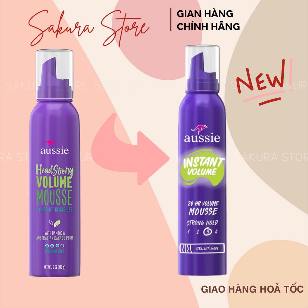 Mousse Aussie Volume giữ nếp phồng tóc, keo xịt tạo kiểu dưỡng tóc Aussie 170g