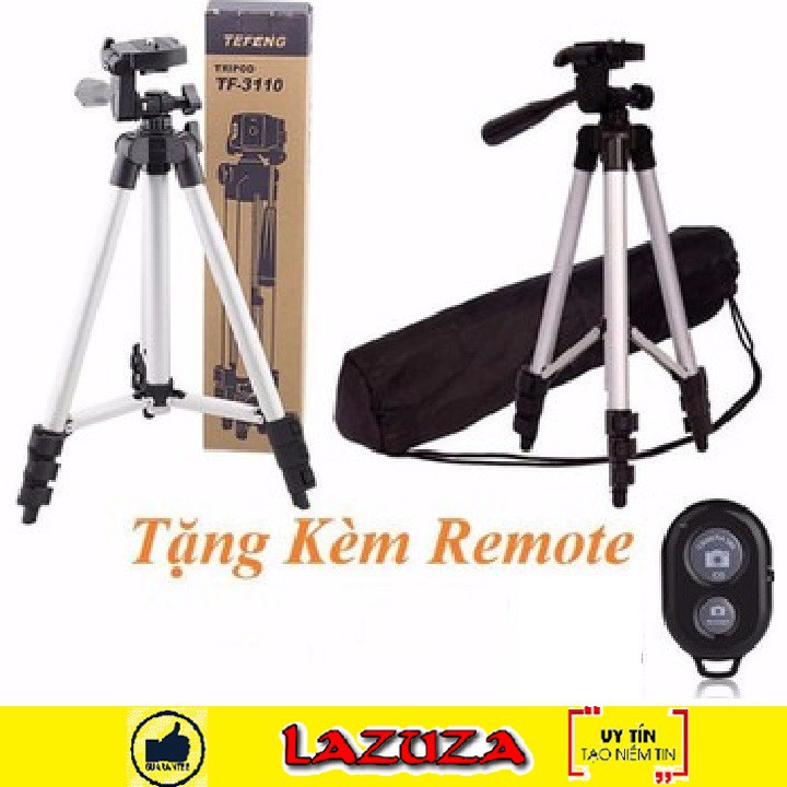 SALE Combo 3 Món Chân Đế Chụp Hình Tripod TF-3110+ Kẹp Điện Thoại+ Remote Bluetooth VIDEO Sản Phẩm