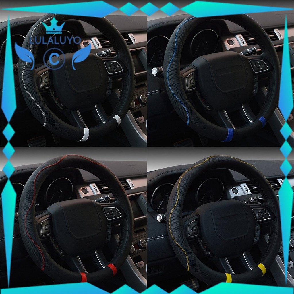 [Giá thấp] High-End Four Seasons Imported Leather Car Supplies Steering Wheel Cover .lu