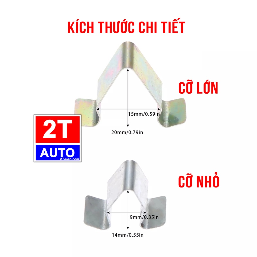 Bộ 5 Kẹp Kim Loại Chữ V Chuyên Dụng Gắn Phụ Kiện Bên Trong Ô Tô, tùy chọn nhiều kích cỡ trong phân loại sản phẩm