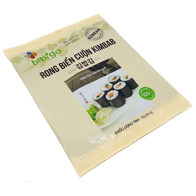 RONG BIỂN CUỘN CƠM BIBIGO 10G ( 5 LÁ )