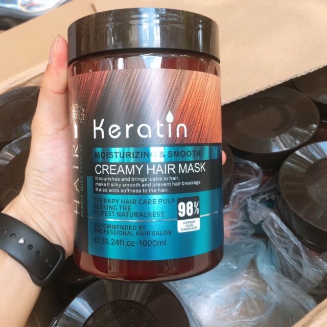 [Mỹ Phẩm Hồng Sơn] Ủ tóc keratin mẫu mới 1000ml