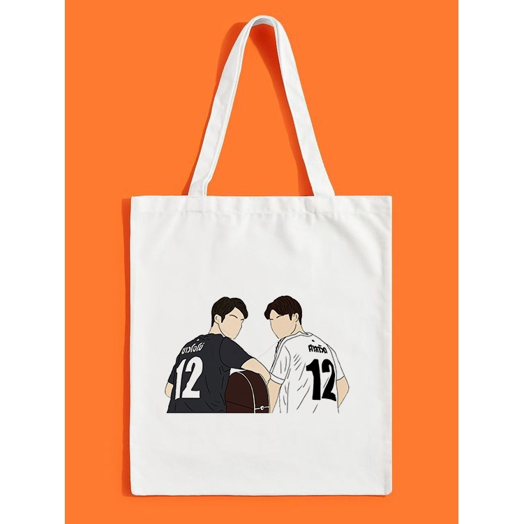 Túi Vải Canvas In Hình 2 Người Thời Trang Cho Nữ