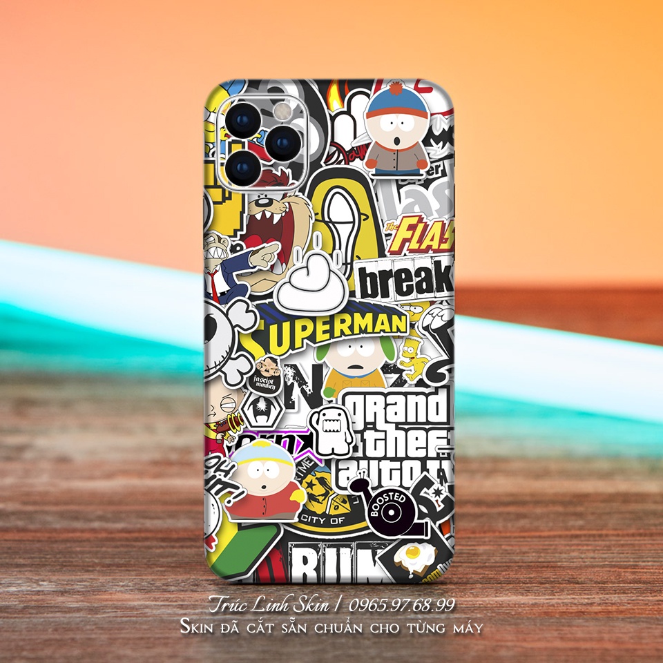 Skin dán điện thoại mẫu Stickerbomb