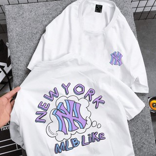 Áo thun ny unisex áo phông mlb nam nữ tay lỡ form rộng