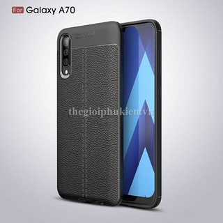 Ốp lưng SamSung Galaxy A70 silicon giả da, chống sốc Auto Focus