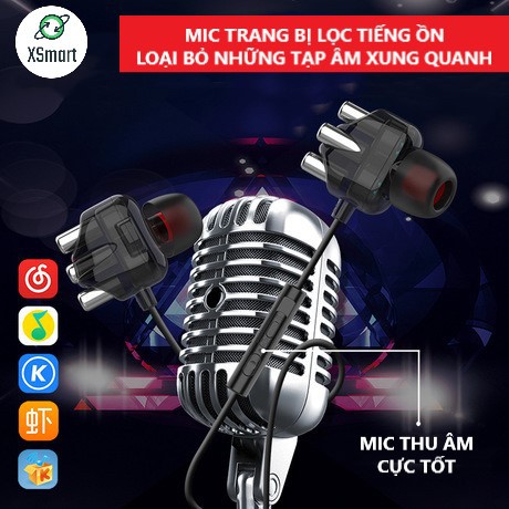 Tai Nghe Nhét Tai Chống Ồn A6 PRO Super BASS Thiết Kế Mới Âm Thanh Cực Đã