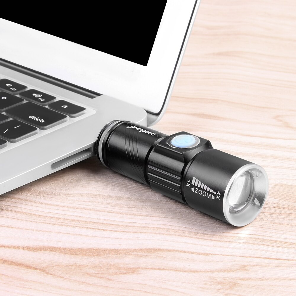 ĐÈN PIN MINI FLASHLIGHT USB CREE Q5 có cổng sạc USB