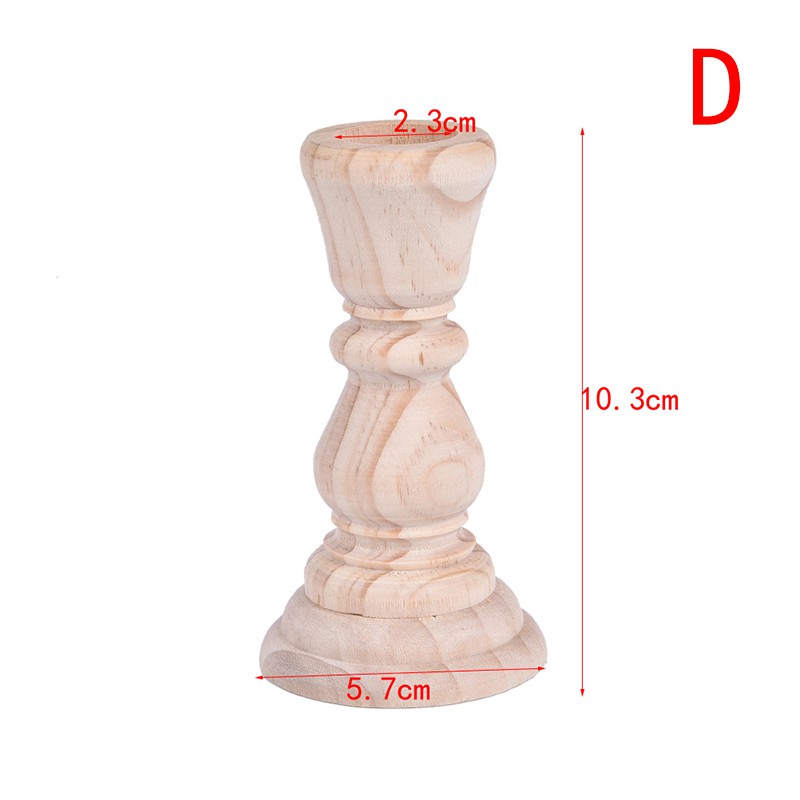 Giá Đỡ Nến Bằng Gỗ Phong Cách Cổ Điển Sang Trọng