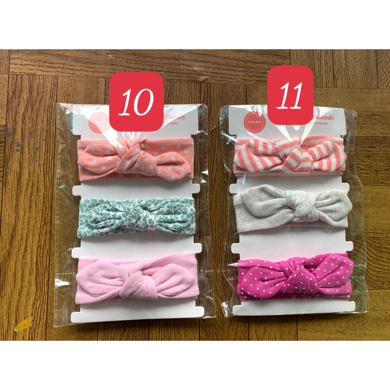 Set 3 nơ turban bé gái ( INBOX SHOP CHỌN MẪU)