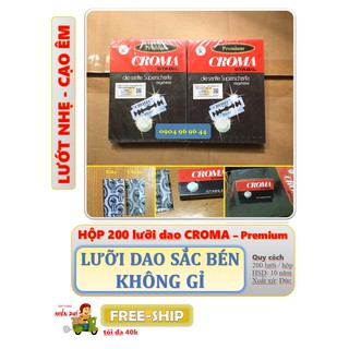 [💥 FREESHIP HN 💥] Lưỡi dao cạo Croma - hàng chuẩn - Hộp 200c