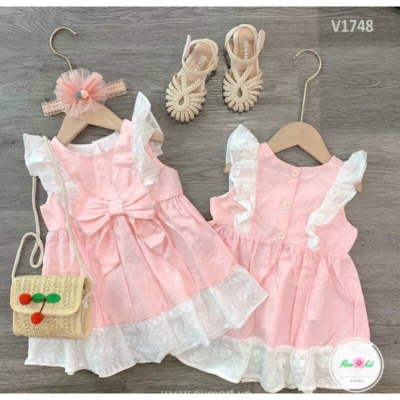 Váy hồng pastel cho bé gái
