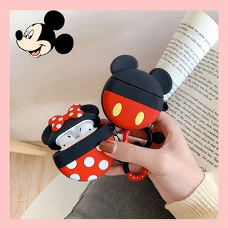 Cute Cartoon Mickey Minnie airpods case Wireless Bluetooth Case For Apple Airpods 1 2 Silicone Protective cover thumbnail