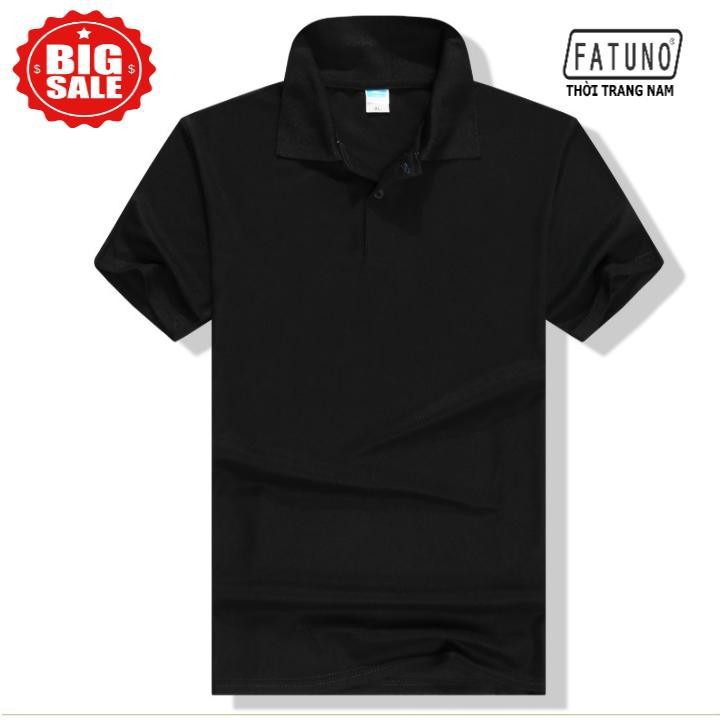 Áo phông có cổ nam nữ vải cá sấu co giãn màu xanh dương New 👕 *