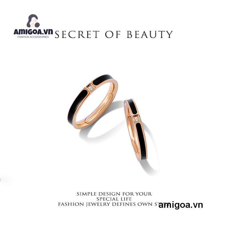 ✨✨Nhẫn Thép Không Gỉ Thiết Kế Đơn Giản Thời Trang Cho Nữ