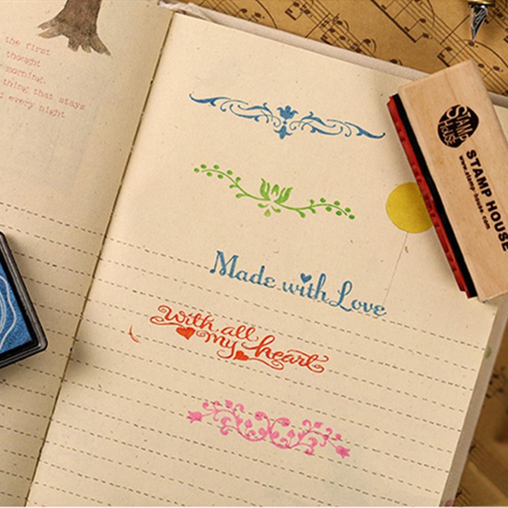 Con Dấu Gỗ In Họa Tiết Sáng Tạo Phong Cách Retro