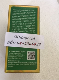 ( CHÍNH HÃNG ) ginkgo plus 6000 Úc