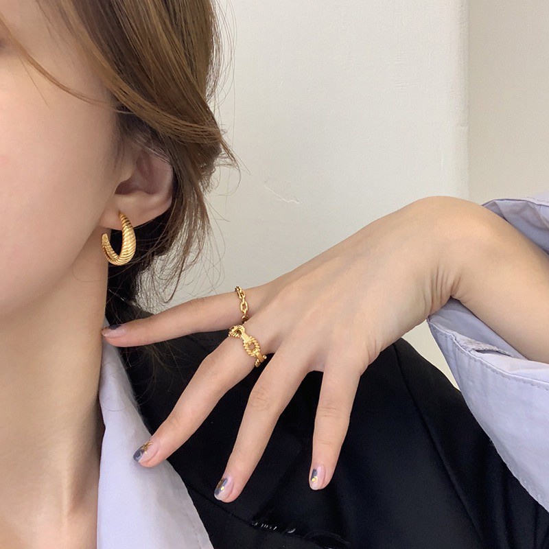 Nhẫn Hở Mạ Vàng 14K Thiết Kế Thời Trang