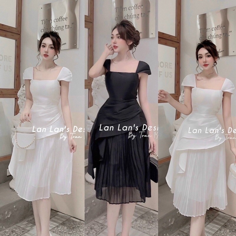 Váy body váy baybydoll nữ đầm thiết kế dáng dài tacta ly liền, ôm eo tôn dáng sang chảnh hàng loại 1 shop HK Design
