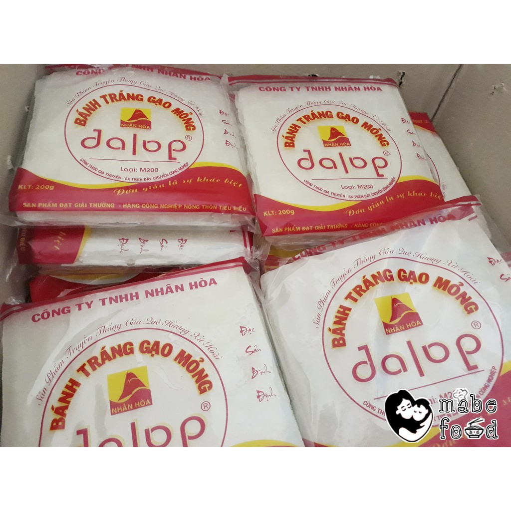 Bánh tráng gạo mỏng DaLop, Combo 3 bịch 600gr, tiện lợi cho tiệc tùng, ăn chay, Mabe Food