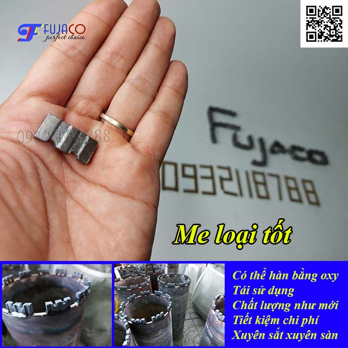 Me mũi khoan rút lõi bê tông FUJACO - hàn răng tái sử dụng chất lượng như mới  - FJCMEMKRL