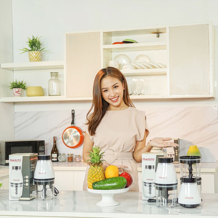 Máy xay thịt đa năng Masuto - Máy say ăn dặm cho bé, dao xoay 2 tầng 4 lưỡi, thiết kế thông minh - Bảo hành 12 tháng