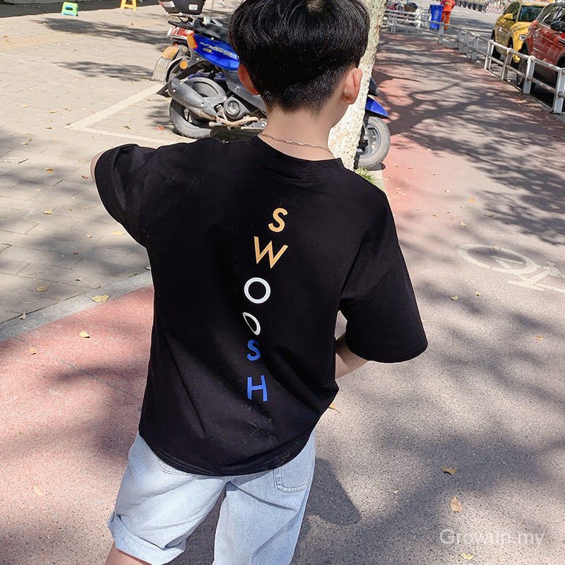 Áo Thun Tay Ngắn Bằng Cotton Thời Trang Mùa Hè Hàng Mới 2021 Dành Cho Bé Trai