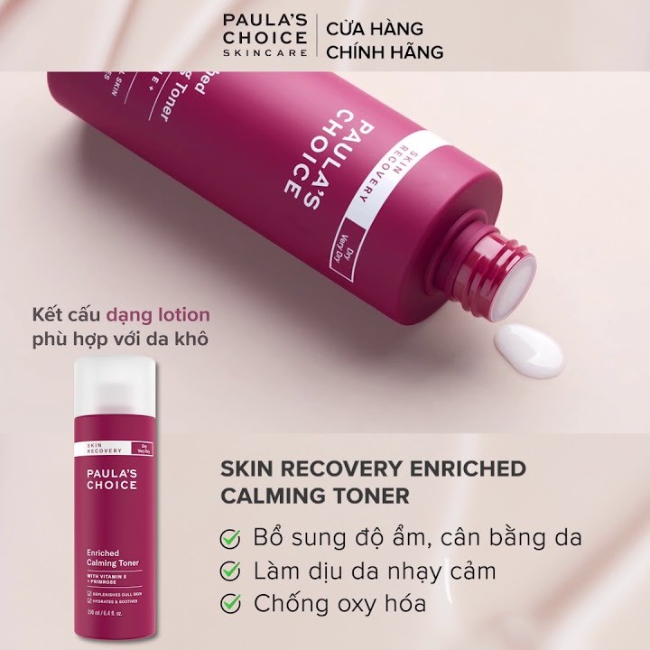 [190ml] Toner phục hồi độ ẩm cho da Paula's Choice Skin Recovery Enriched Calming Toner