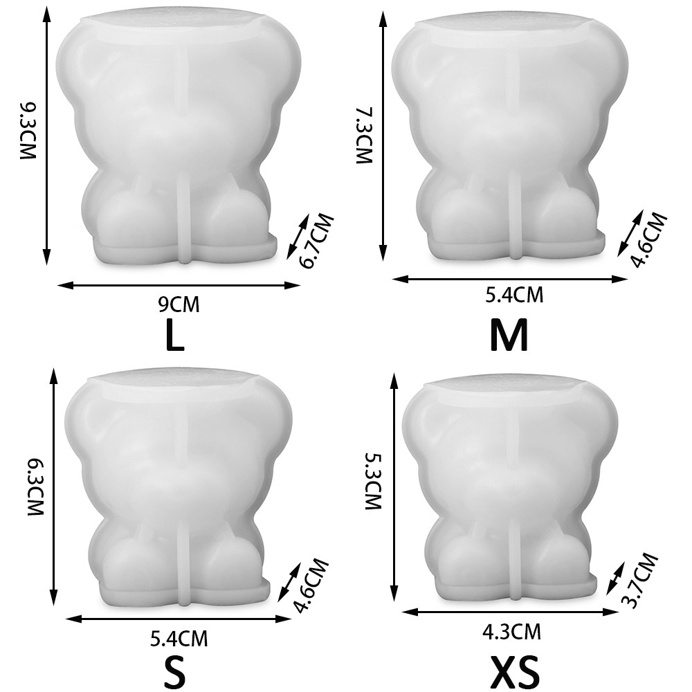 Khuôn Silicon Làm Đá / Sô Cô La Hình Gấu Teddy Đáng Yêu