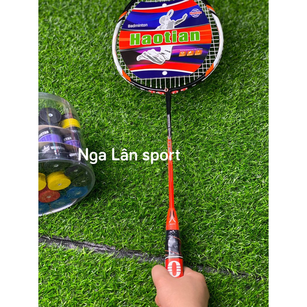 Cặp 2 vợt cầu lông Haotian giá rẻ tặng 1 cuốn cán siêu đẹp và nhẹ