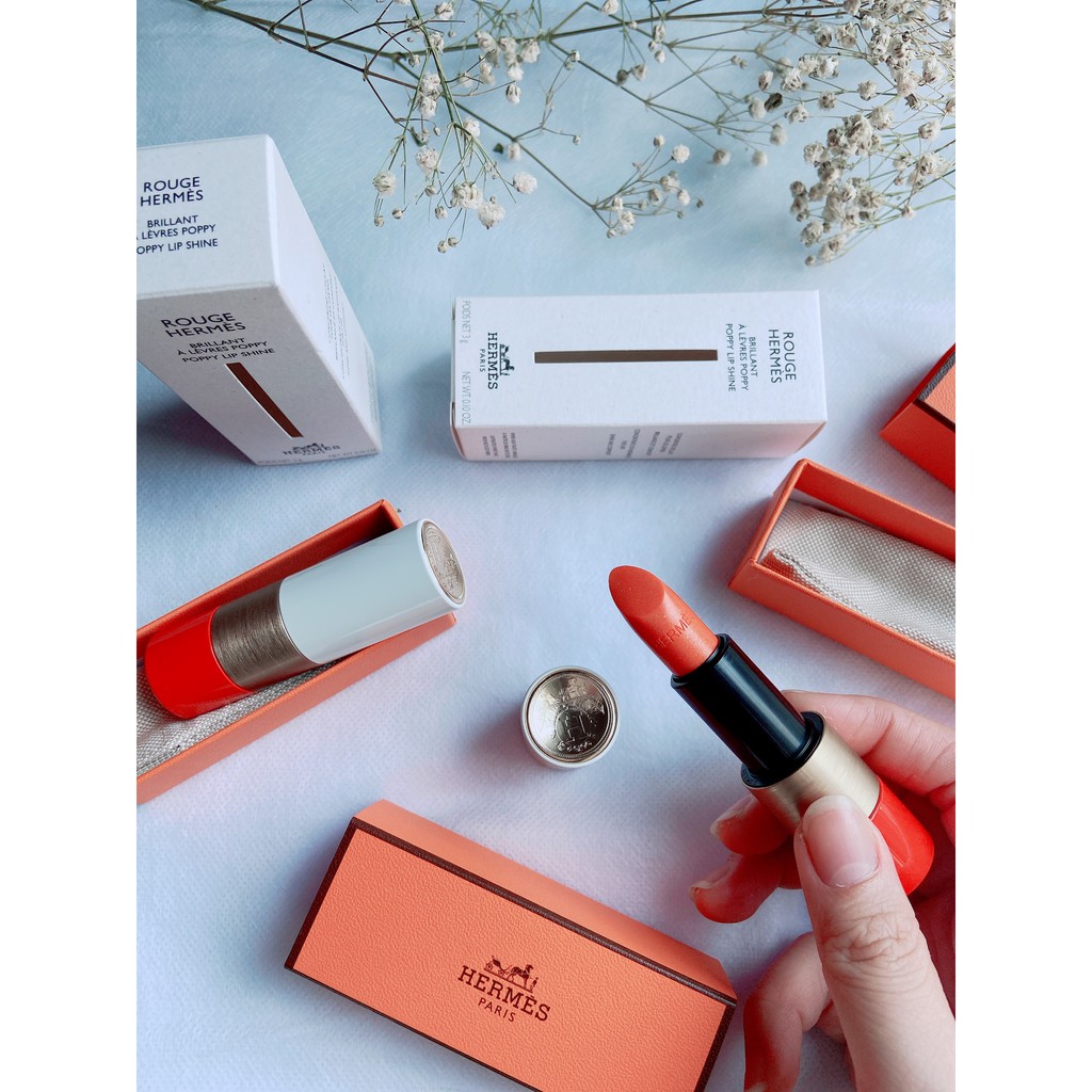 Son Dưỡng Hermes màu 14-30-49- Poppy Lip Shine